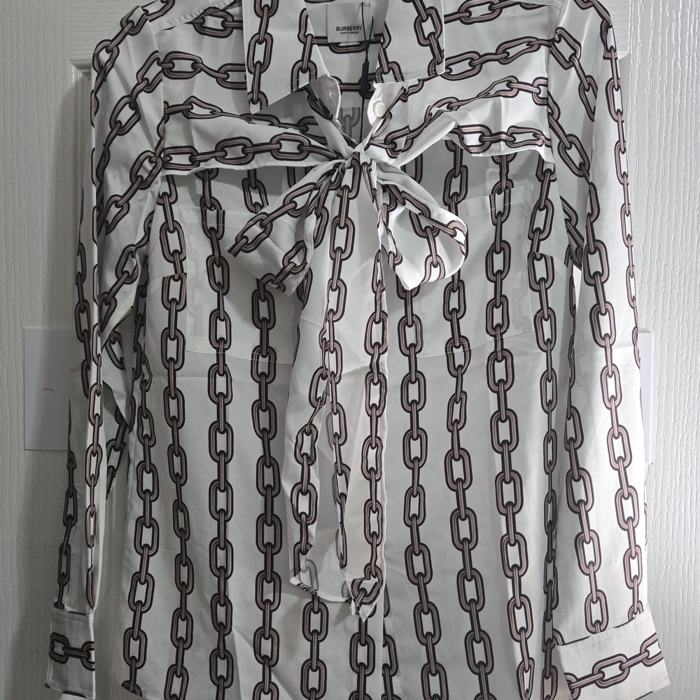 Burberry Chain Print Blouse